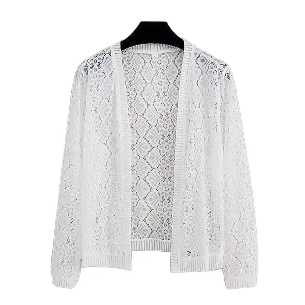 Thin Tie Up Summer Women's Cardigan Floral Lace Breathable Air-Conditioning Shirt Beach Mesh Shawl for Women
Thin Tie Up Summer Women's Cardigan Floral Lace Breathable Air-Conditioning Shirt Beach Mesh Shawl for Women