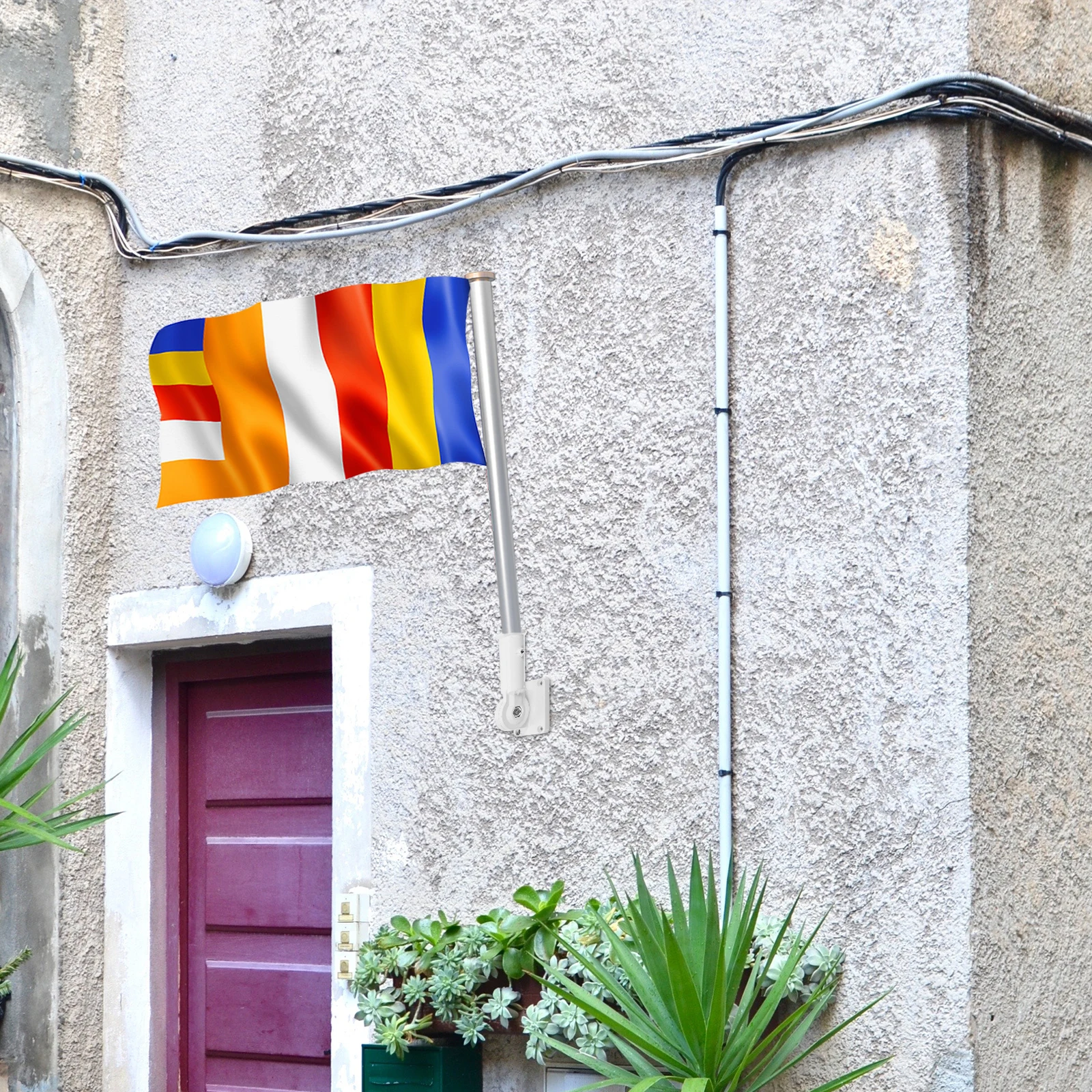 Adjustable Metal Wall Mounted Flagpole Holder Bracket for Outdoor Holiday Decorative Flags Fixing - Flag Pole Holder for Wall
Adjustable Metal Wall Mounted Flagpole Holder Bracket for Outdoor Holiday Decorative Flags Fixing - Flag Pole Holder for Wall