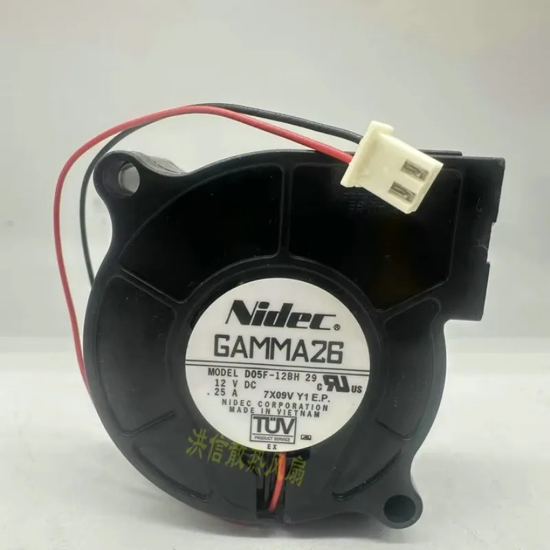 Nidec D05F-12BH DC 12V 0.25A 50x50x25mm 2-Wire Server Cooling Fan
Nidec D05F-12BH DC 12V 0.25A 50x50x25mm 2-Wire Server Cooling Fan