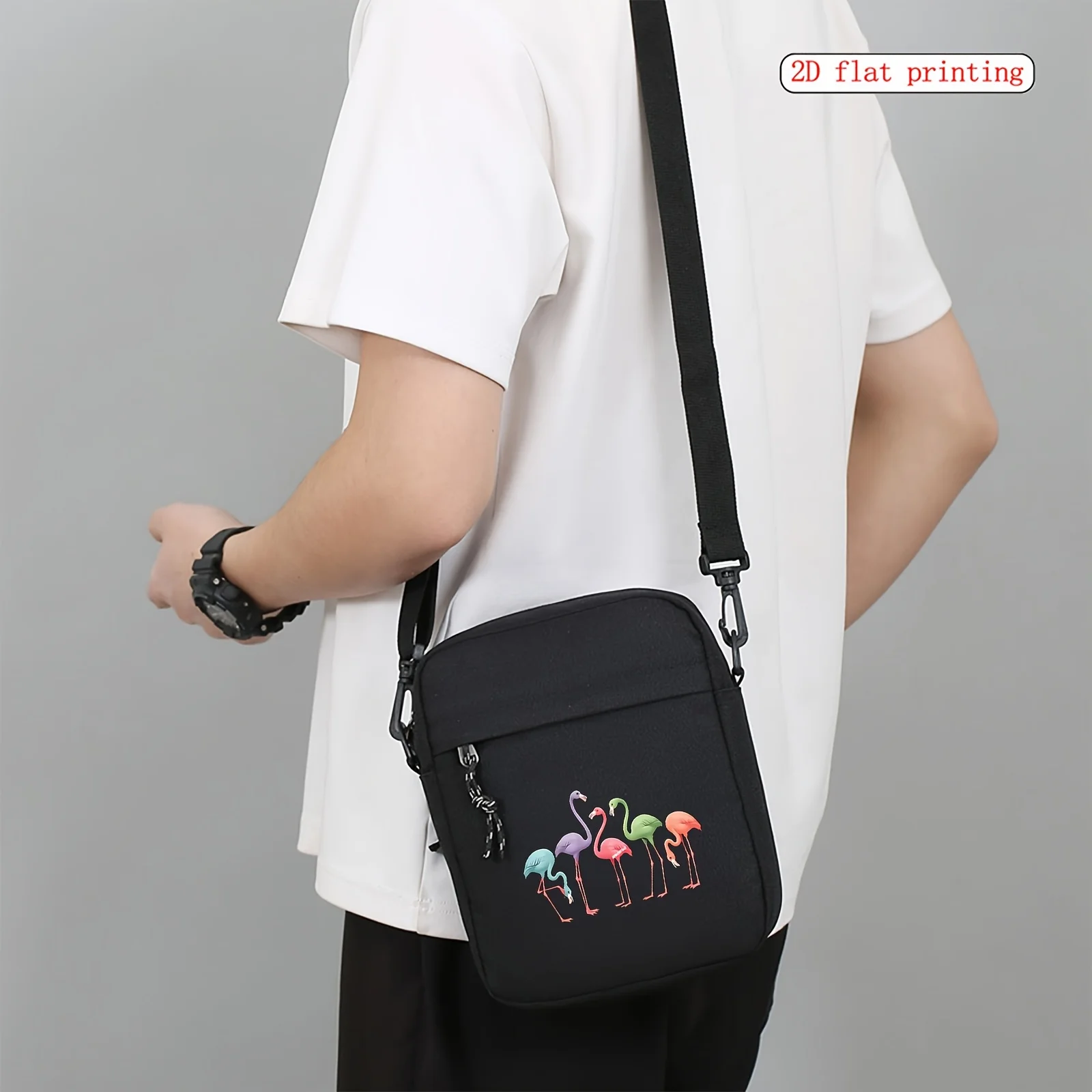 New Men's Crossbody Bag, Nylon Square Mini Bag Versatile with Colorful Crane Print Single Shoulder Crossbody Cycling Phone Bag
New Men's Crossbody Bag, Nylon Square Mini Bag Versatile with Colorful Crane Print Single Shoulder Crossbody Cycling Phone Bag