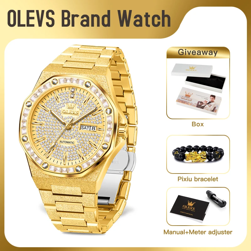 OLEVS 9803 Mens Watch Original Luxury Brand Chronograph Mechanical Watch Waterproof Watch For Men Diamond Dial Mens Gifts Reloj
OLEVS 9803 Mens Watch Original Luxury Brand Chronograph Mechanical Watch Waterproof Watch For Men Diamond Dial Mens Gifts Reloj