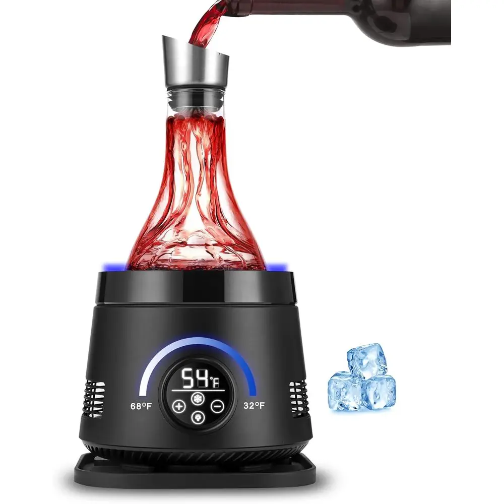 Electric Wine Chiller Decanter with Built-in Aerator, 50oz Bottles Cooler & Carae, 24-Hour Keep Cool, Perect or Red, White Wine,
Electric Wine Chiller Decanter with Built-in Aerator, 50oz Bottles Cooler & Carae, 24-Hour Keep Cool, Perect or Red, White Wine,