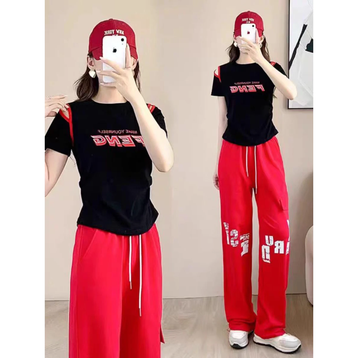 Fashionable Sportswear Set for Women Summer Slimming Top And Bottoms Running Dancing Two Piece Set Street Style Trendy
Fashionable Sportswear Set for Women Summer Slimming Top And Bottoms Running Dancing Two Piece Set Street Style Trendy