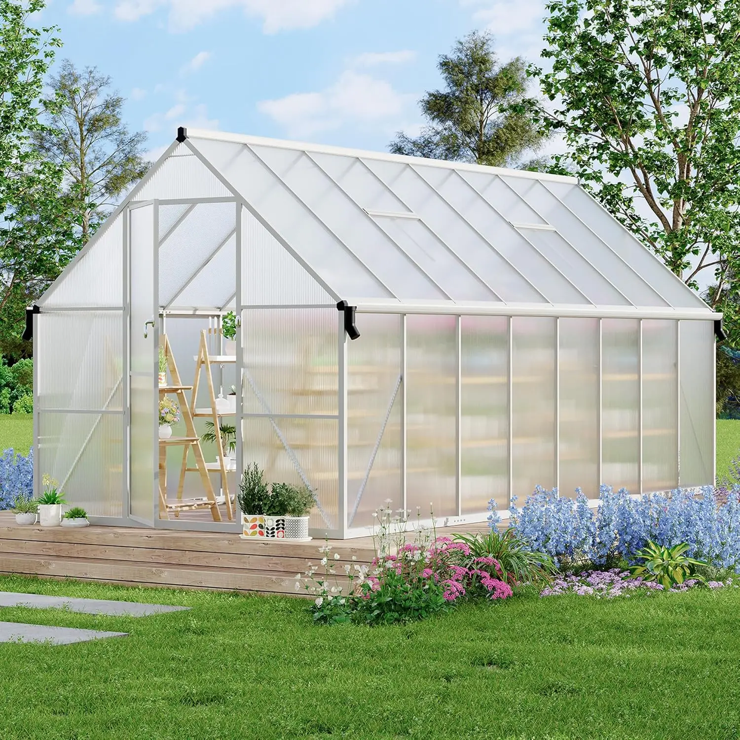 8'X16' Aluminum-Framed Polycarbonate Greenhouse, Heavy Duty Polycarbonate Greenhouse with Quick Setup Structure and, Customized
8'X16' Aluminum-Framed Polycarbonate Greenhouse, Heavy Duty Polycarbonate Greenhouse with Quick Setup Structure and, Customized
