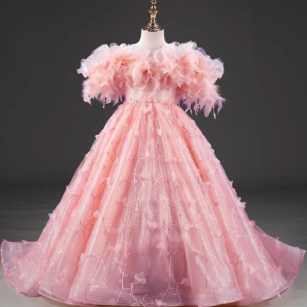 Custom Off Shoulder Flower Girl Dress Wedding Gown Birthday Party Pageant Trailing Dress for Kidsفساتين اطفال
Custom Off Shoulder Flower Girl Dress Wedding Gown Birthday Party Pageant Trailing Dress for Kidsفساتين اطفال