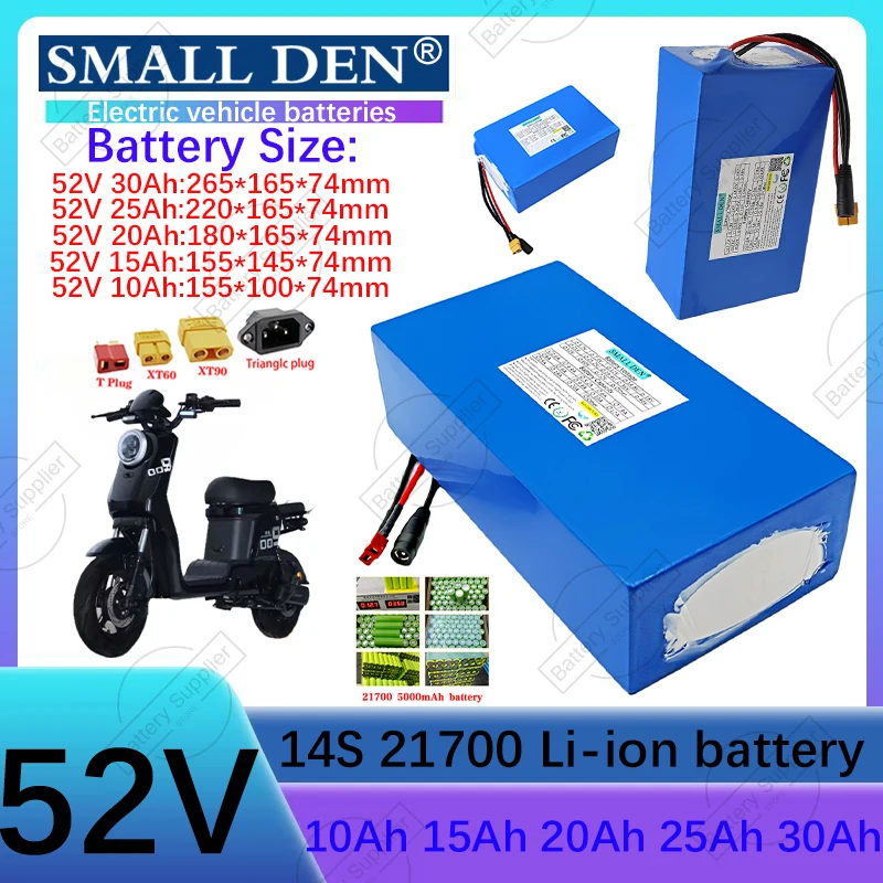 tax-free New 21700 lithium 52V 10Ah 15Ah 20Ah 25Ah 30Ah battery pack with built-in independent BMS 0~1500W high-power battery
tax-free New 21700 lithium 52V 10Ah 15Ah 20Ah 25Ah 30Ah battery pack with built-in independent BMS 0~1500W high-power battery