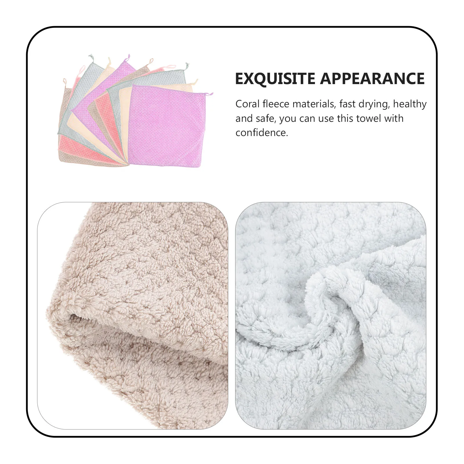 10Pcs Coral Fleece Hanging Hand Towels Soft Absorbent Fast Dry Hand Towels for Kitchen Bathroom Hanging Kitchen Towel
10Pcs Coral Fleece Hanging Hand Towels Soft Absorbent Fast Dry Hand Towels for Kitchen Bathroom Hanging Kitchen Towel