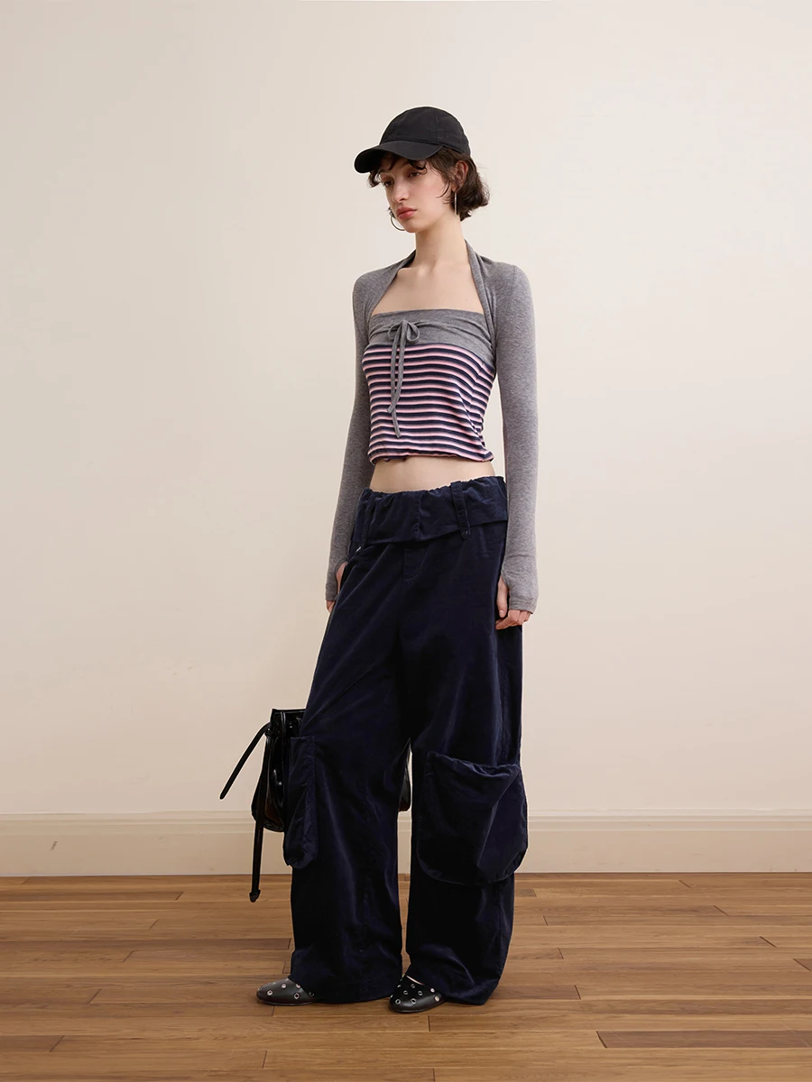 DKZ Vintage Knitted Slim Fit Striped Tube Top Tank Vest Two Piece Set Autumn New Casual Sle Polyester Spandex Blend Long Sl...
DKZ Vintage Knitted Slim Fit Striped Tube Top Tank Vest Two Piece Set Autumn New Casual Sle Polyester Spandex Blend Long Sl...