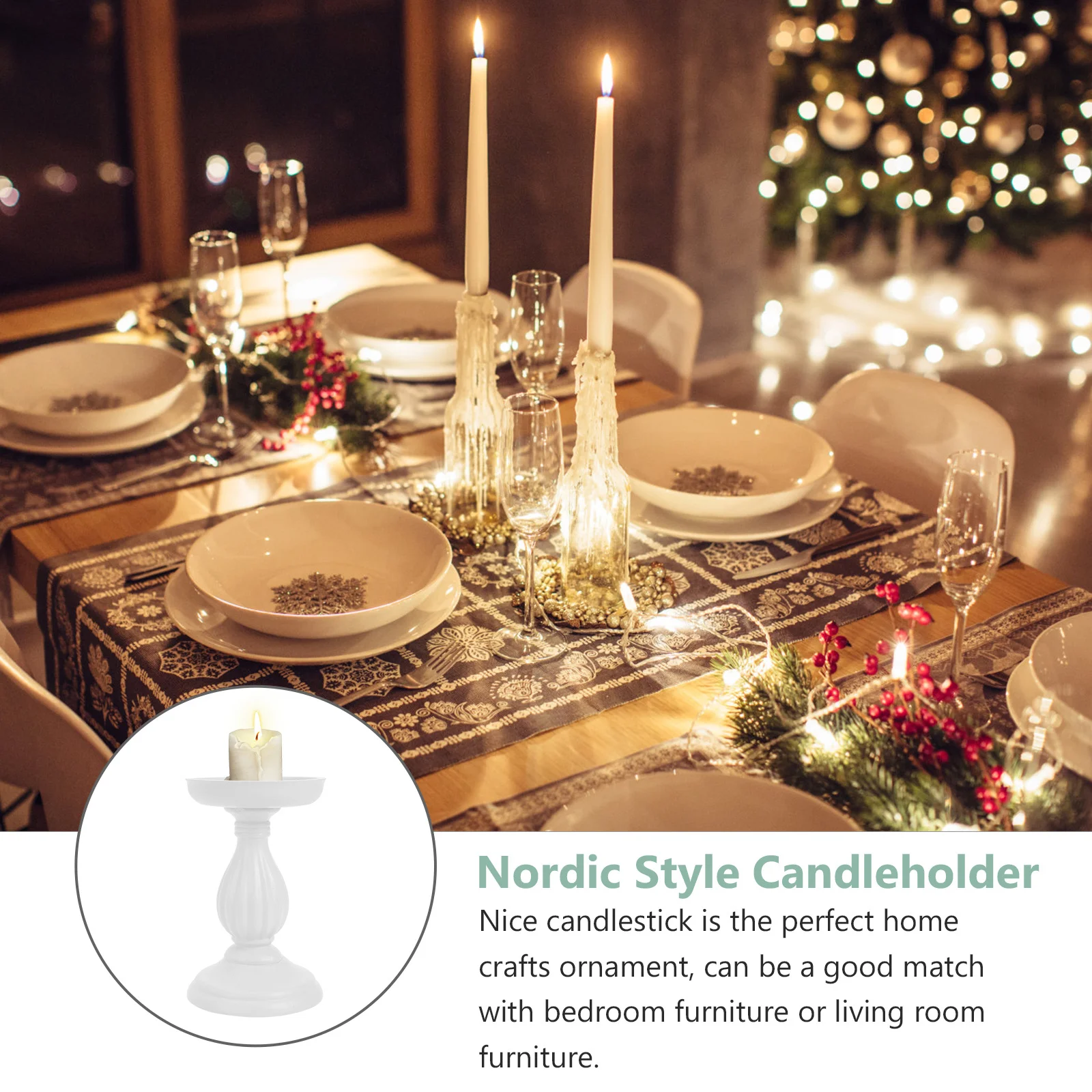 Vintage Wooden Candlestick Holder Table Decor for Light Party Home Decoration Prop Wooden Holders
Vintage Wooden Candlestick Holder Table Decor for Light Party Home Decoration Prop Wooden Holders