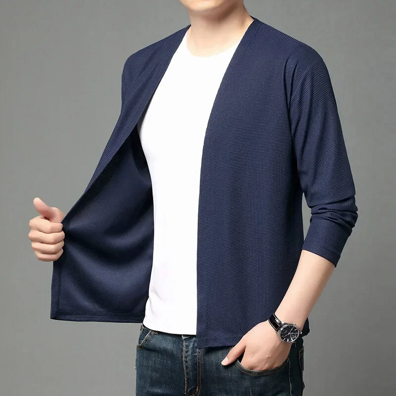 LIBIELIY Spring Autumn Men's Slim Fit Knit Cardigan Solid Casual Knitted Outwear Male Fashion Knitwear Coats Korean Style Street
LIBIELIY Spring Autumn Men's Slim Fit Knit Cardigan Solid Casual Knitted Outwear Male Fashion Knitwear Coats Korean Style Street