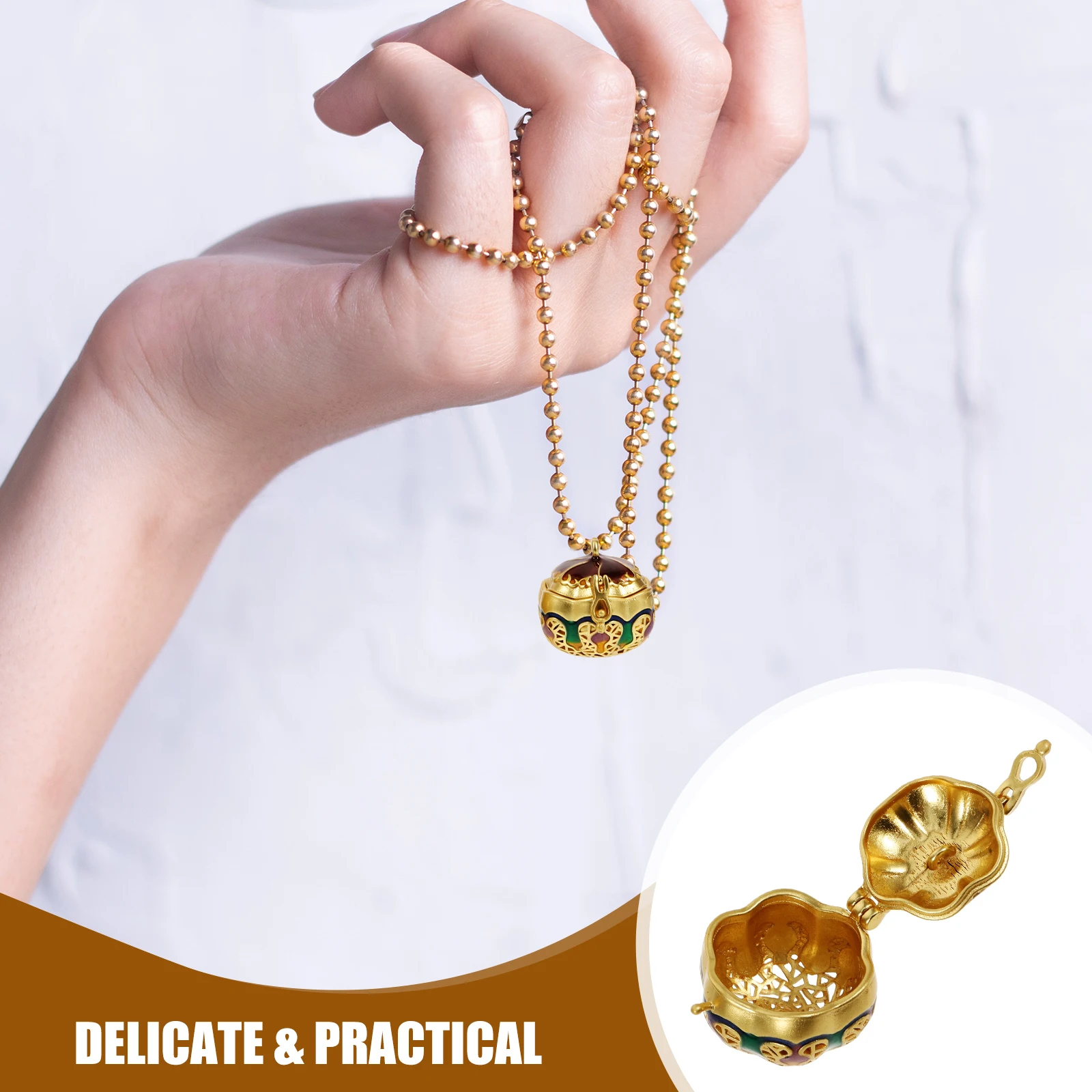 2pcs Pumpkin Scented Hollow Ball Openable Pendant DIY Jewelry Accessories Charm Gold Color Metal Aromatherapy Necklace Decor
2pcs Pumpkin Scented Hollow Ball Openable Pendant DIY Jewelry Accessories Charm Gold Color Metal Aromatherapy Necklace Decor