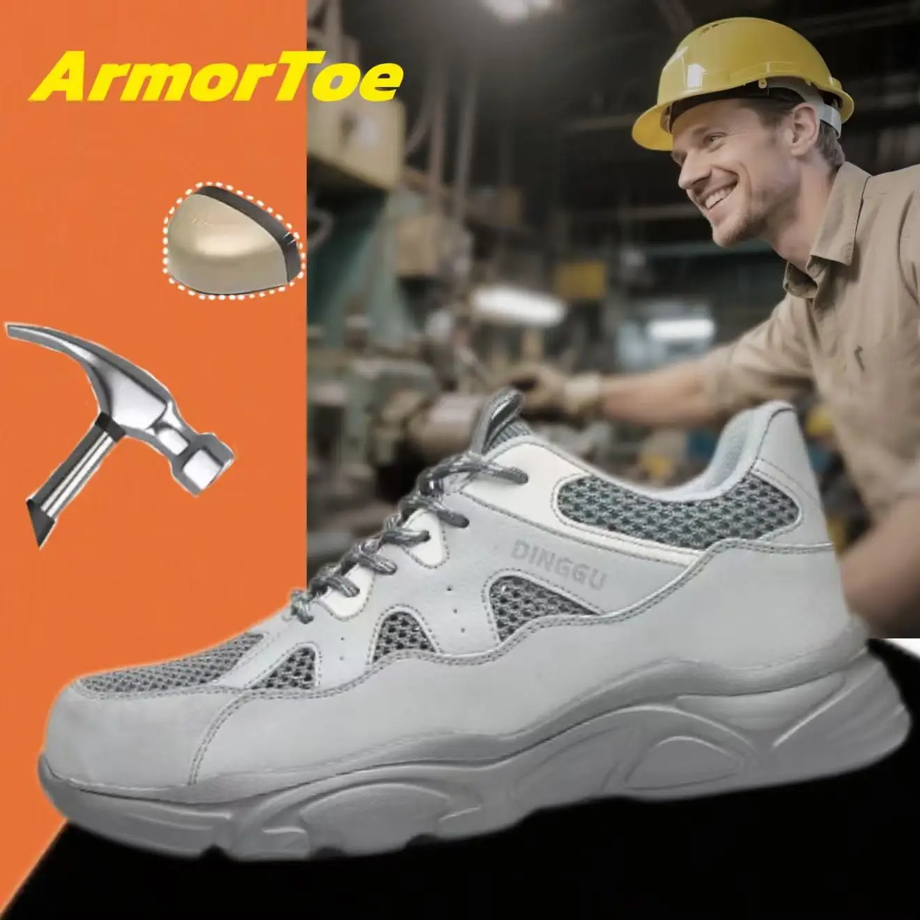 ArmorToe Steel Head Men's Safety Shoes Anti-smash Anti-stabbing Wear-resistant Women's Work Shoes Wear-resistant #Armor2518
ArmorToe Steel Head Men's Safety Shoes Anti-smash Anti-stabbing Wear-resistant Women's Work Shoes Wear-resistant #Armor2518