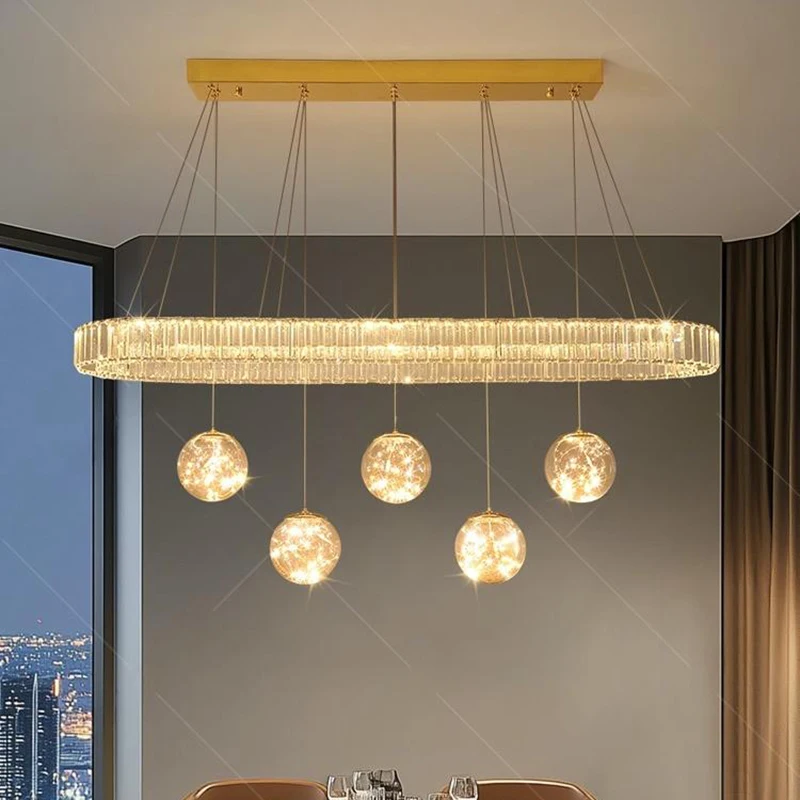 Nordic home decoration, stair chandelier, living room and dining room Pendant lights, ceiling light, indoor lighting crystal
Nordic home decoration, stair chandelier, living room and dining room Pendant lights, ceiling light, indoor lighting crystal