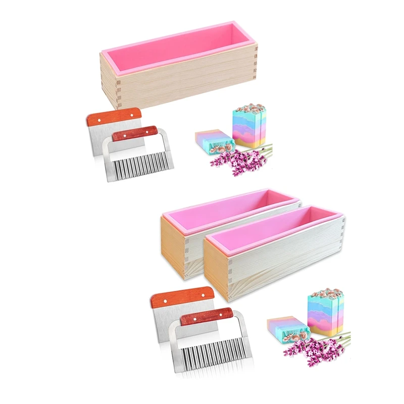 A24F-Soap Making Supplies - Flexible Rectangular Bread Mold With Wooden Box For Soap Making 47 Oz
A24F-Soap Making Supplies - Flexible Rectangular Bread Mold With Wooden Box For Soap Making 47 Oz