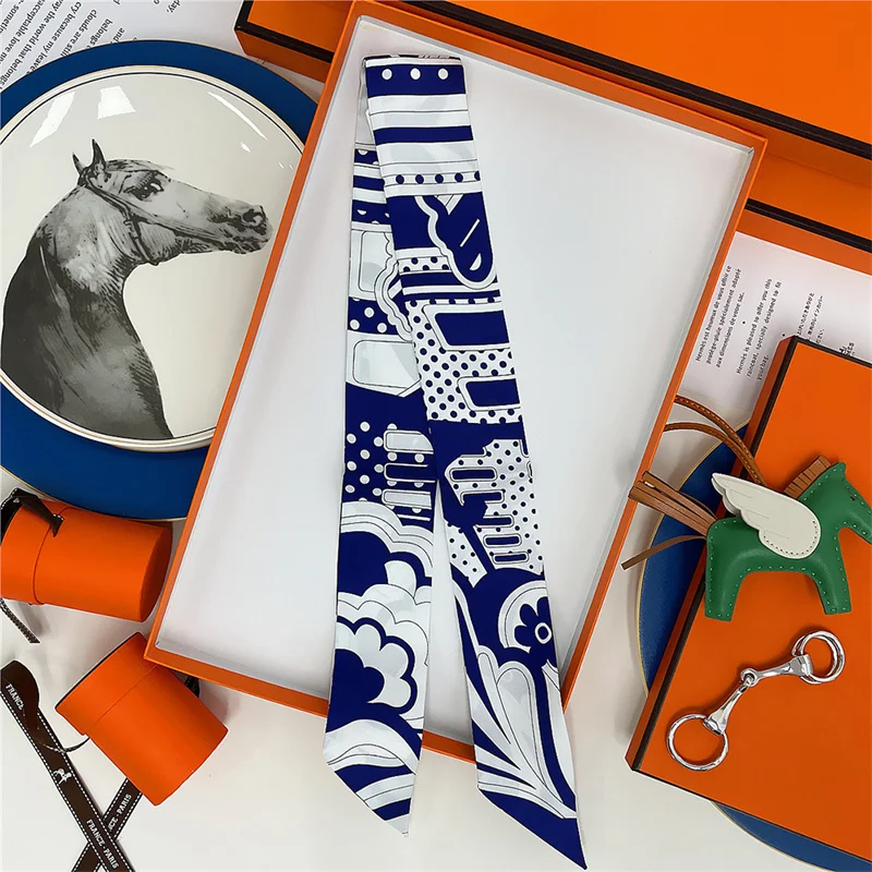 100% Silk High Quality Luxury Brand Scarf Women Headband Hair Band Foulard Tie Ribbon Neckerchief Skinny Scarves Accessories 
100% Silk High Quality Luxury Brand Scarf Women Headband Hair Band Foulard Tie Ribbon Neckerchief Skinny Scarves Accessories