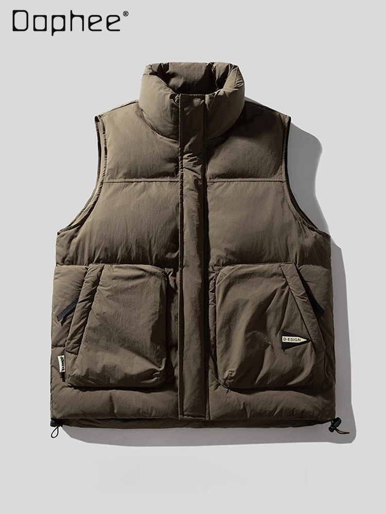 2025 Winter Men's Thickened Warm Duck Down Stand Collar Black Vest Couple Safari Style Khaki Green Versatile Vest
2025 Winter Men's Thickened Warm Duck Down Stand Collar Black Vest Couple Safari Style Khaki Green Versatile Vest