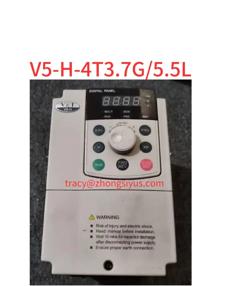 Used frequency converter, V5-H-4T3.7G/5.5L, 3.7KW/5.5KW, 380V, function package
Used frequency converter, V5-H-4T3.7G/5.5L, 3.7KW/5.5KW, 380V, function package