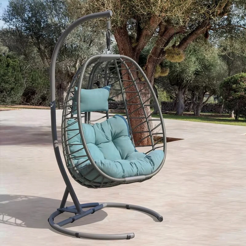 Garden Patio Moder Indoor Outdoor Bedroom Metal Egg Circle Swing Hammock Hanging Chair with Stand Rattan Silla De Huevo
Garden Patio Moder Indoor Outdoor Bedroom Metal Egg Circle Swing Hammock Hanging Chair with Stand Rattan Silla De Huevo