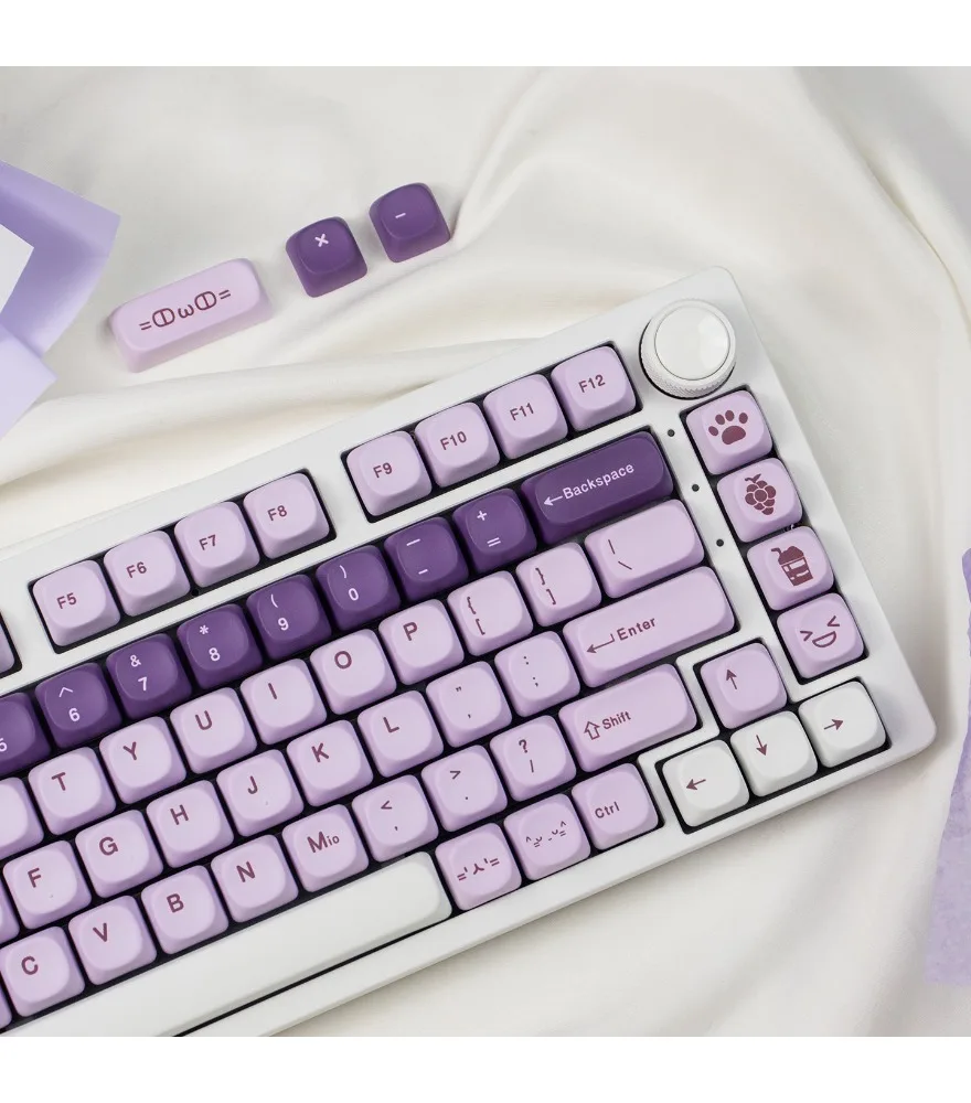 Grape Milkshake Purple Keycap 135 Keys Customized PBT Sublimation Wooting magnetic axis Mechanical keyboard
Grape Milkshake Purple Keycap 135 Keys Customized PBT Sublimation Wooting magnetic axis Mechanical keyboard