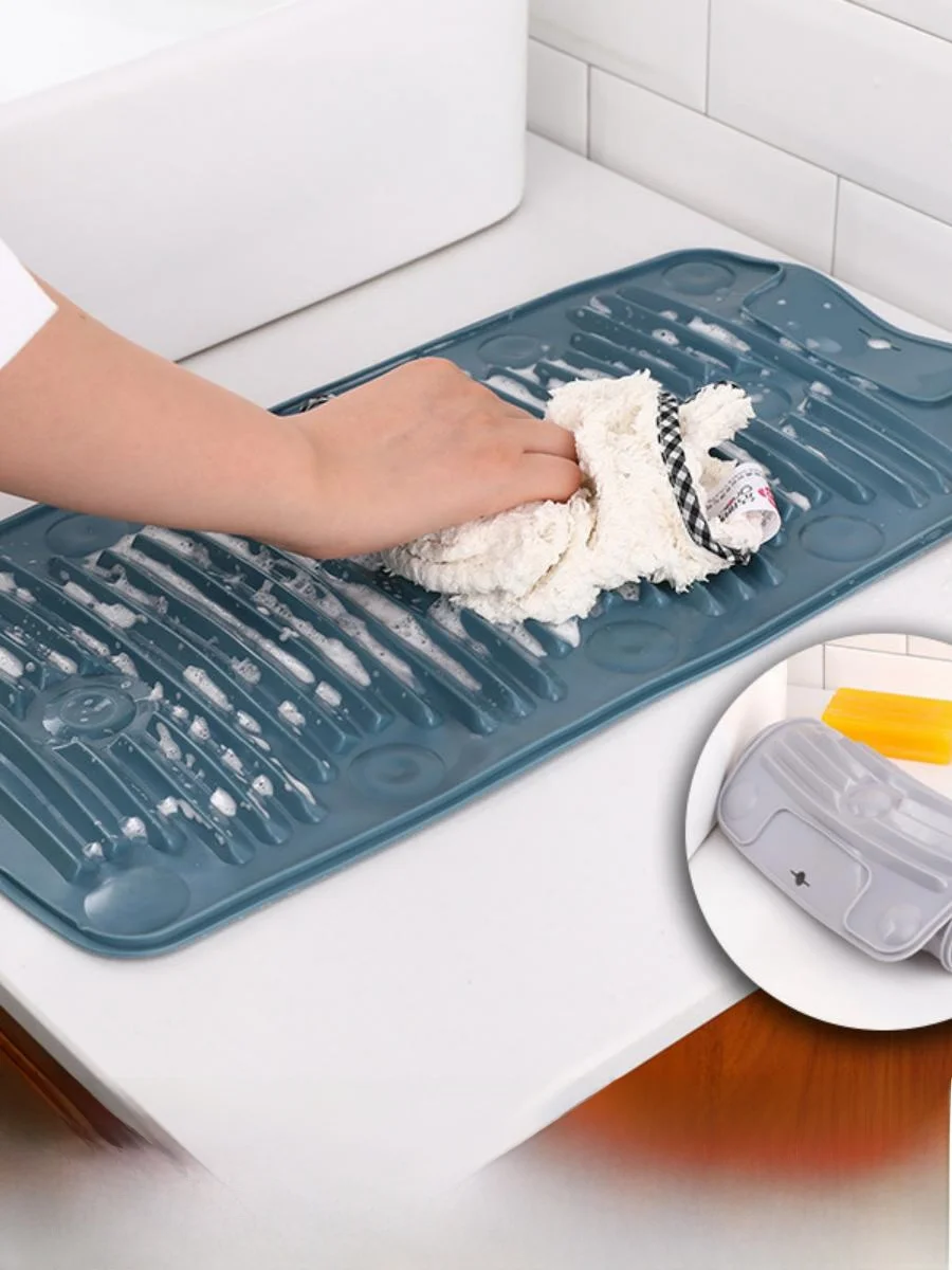 Многофункциональная силиконовая доска для стирки для домашнего использования с мягкими присосками, противоскользящая, для ванной комнаты
Многофункциональная силиконовая доска для стирки для домашнего использования с мягкими присосками, противоскользящая, для ванной комнаты