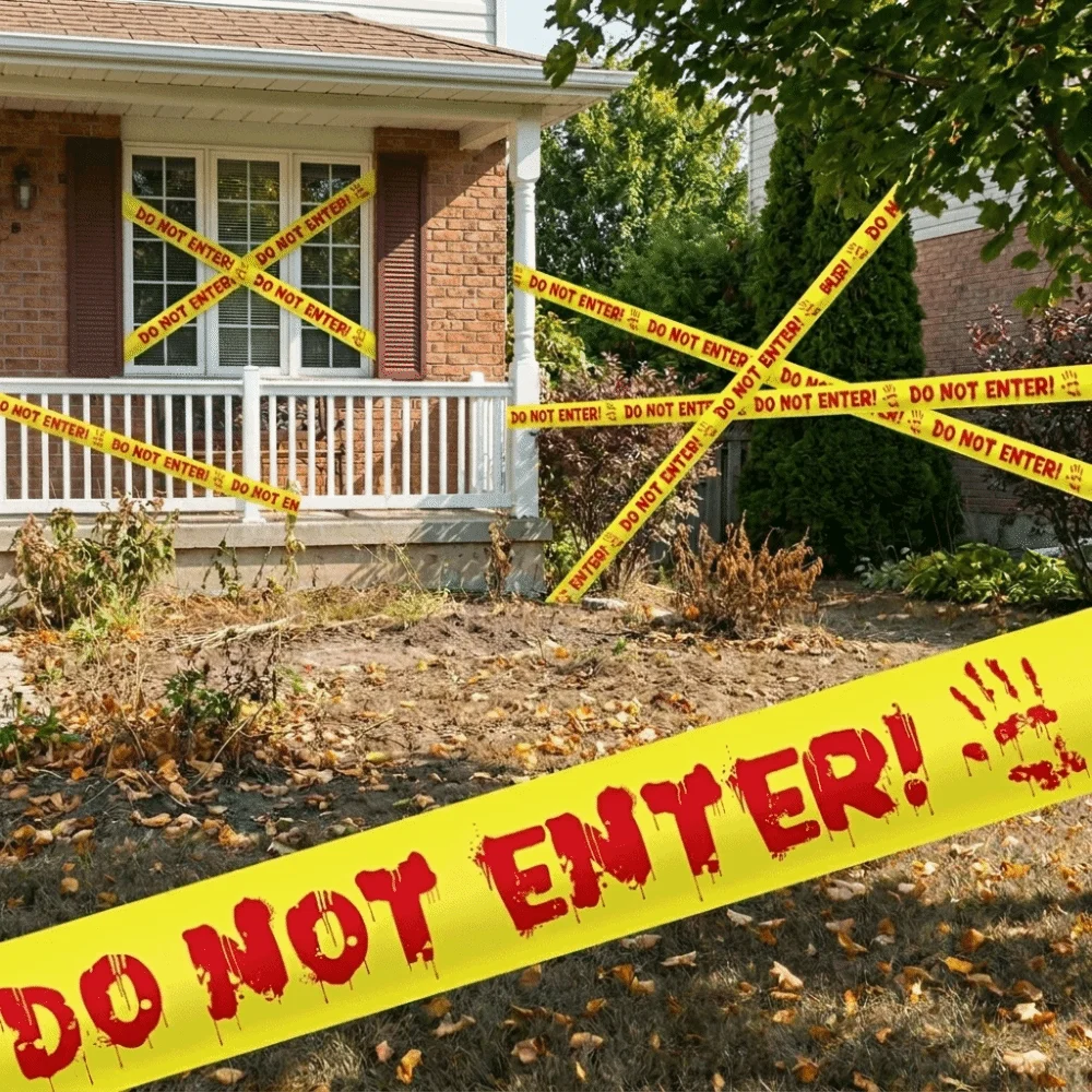 Blood Splatter Design Halloween Horror Caution Tape Bright Yellow DO NOT ENTER Blood Hand Print Warning Tape Durable Red Drip
Blood Splatter Design Halloween Horror Caution Tape Bright Yellow DO NOT ENTER Blood Hand Print Warning Tape Durable Red Drip