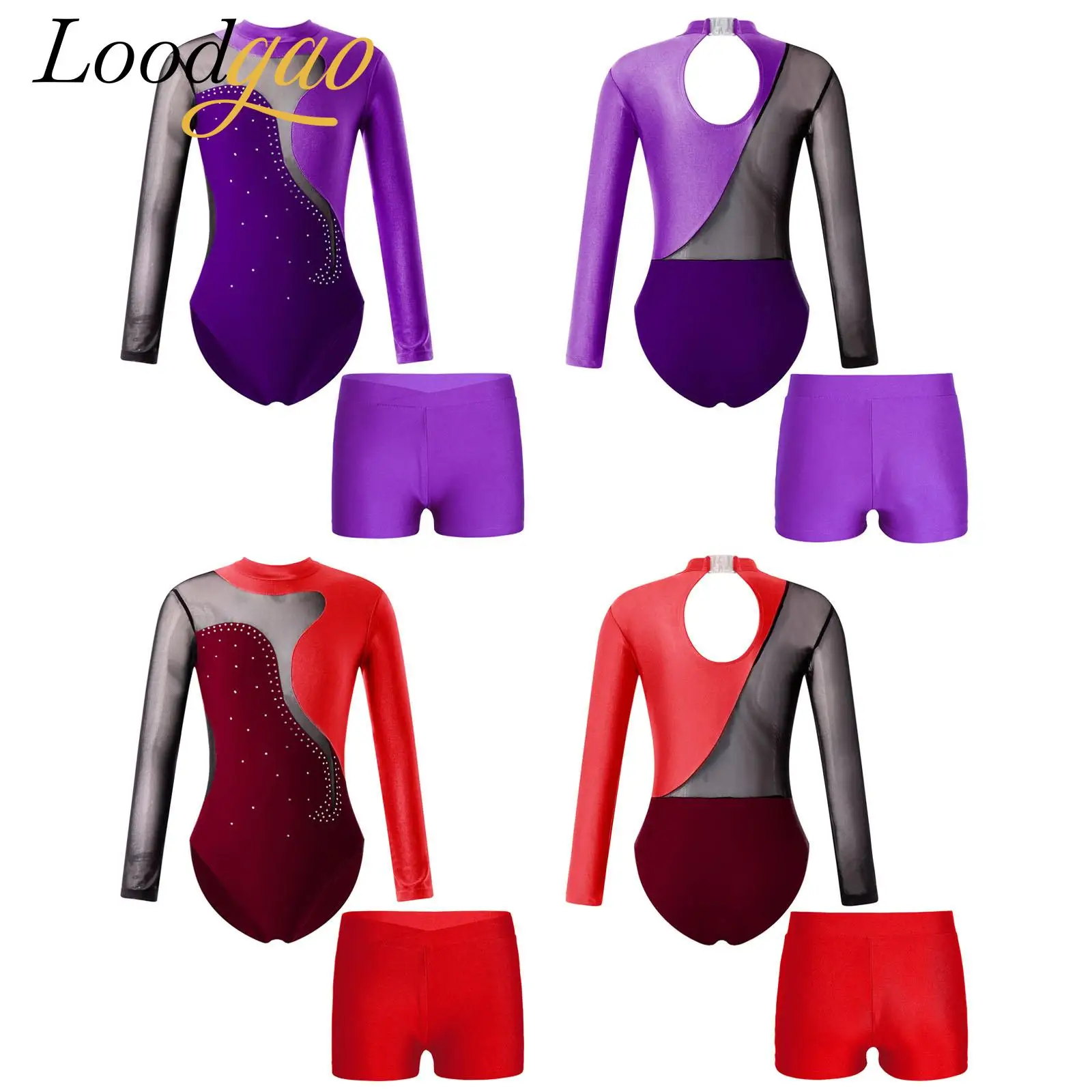 Kids Girls Ballet Gymnastics Outfit Long Sleeve Figure Skating Jumpsuit Shiny Dancing Leotard + Shorts Performance Sets
Kids Girls Ballet Gymnastics Outfit Long Sleeve Figure Skating Jumpsuit Shiny Dancing Leotard + Shorts Performance Sets