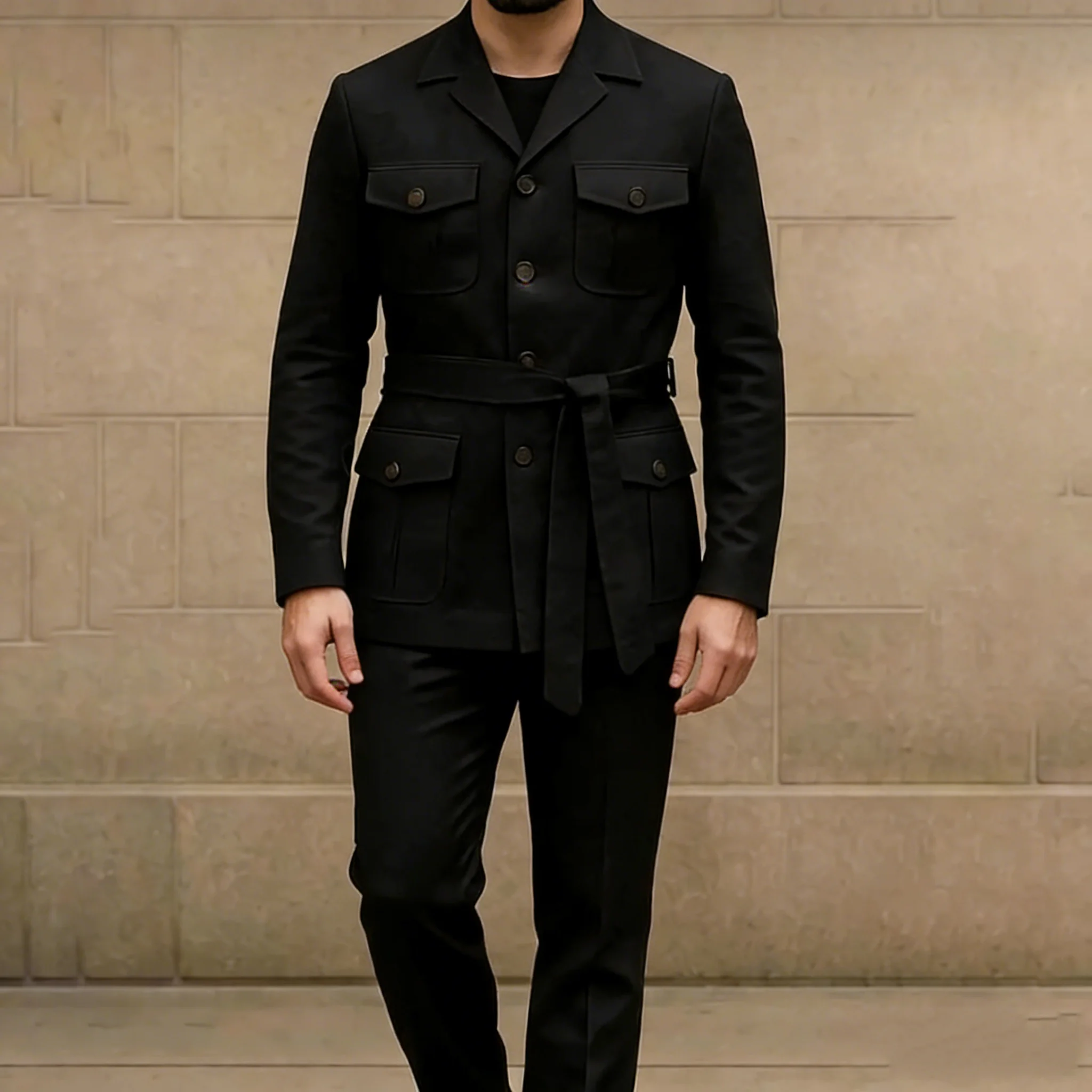Черный мужской костюм-сафари из 2 предметов с поясом: пиджак и брюки, однобортный, для бизнеса, повседневной носки, свадьбы, выпускного вечера, смокинг, на заказ
Черный мужской костюм-сафари из 2 предметов с поясом: пиджак и брюки, однобортный, для бизнеса, повседневной носки, свадьбы, выпускного вечера, смокинг, на заказ