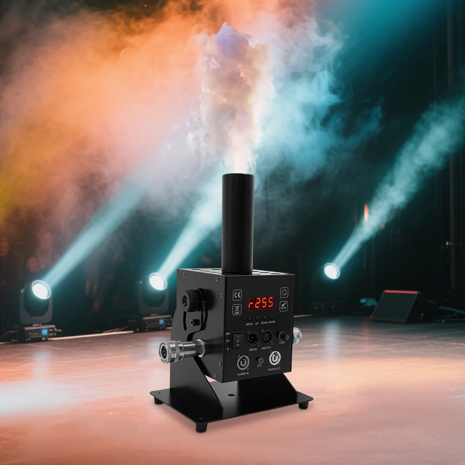 CO2 Fog Jet Machine, LED Smoke Cannon, DMX Stage Effect DJ Party Fogger, 110V 260W, 180° Adjustable, 16.14in, 18.08lbs
CO2 Fog Jet Machine, LED Smoke Cannon, DMX Stage Effect DJ Party Fogger, 110V 260W, 180° Adjustable, 16.14in, 18.08lbs