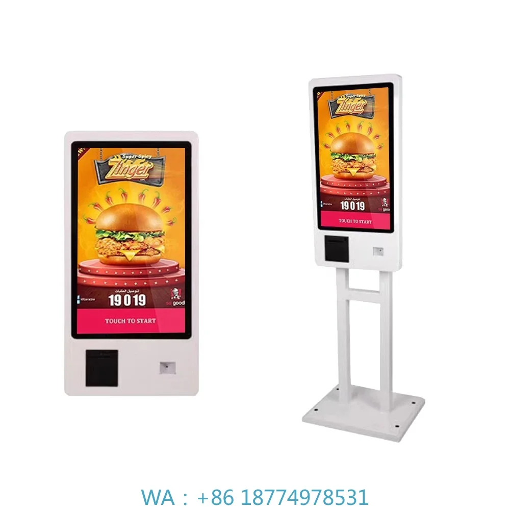 Pay Machine Self Service Order Payment Kiosk Restaurant 32" Order Touch Screen POS System Both Standing Desktop Self
Pay Machine Self Service Order Payment Kiosk Restaurant 32" Order Touch Screen POS System Both Standing Desktop Self