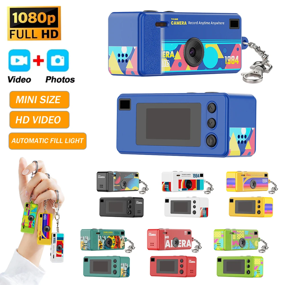 Thumb Keychain Camera 0.96 inch Retro Retro Action Camera Support Memory Card 1080P Thumb Camcorder Video Recorder Blind Box Cam
Thumb Keychain Camera 0.96 inch Retro Retro Action Camera Support Memory Card 1080P Thumb Camcorder Video Recorder Blind Box Cam