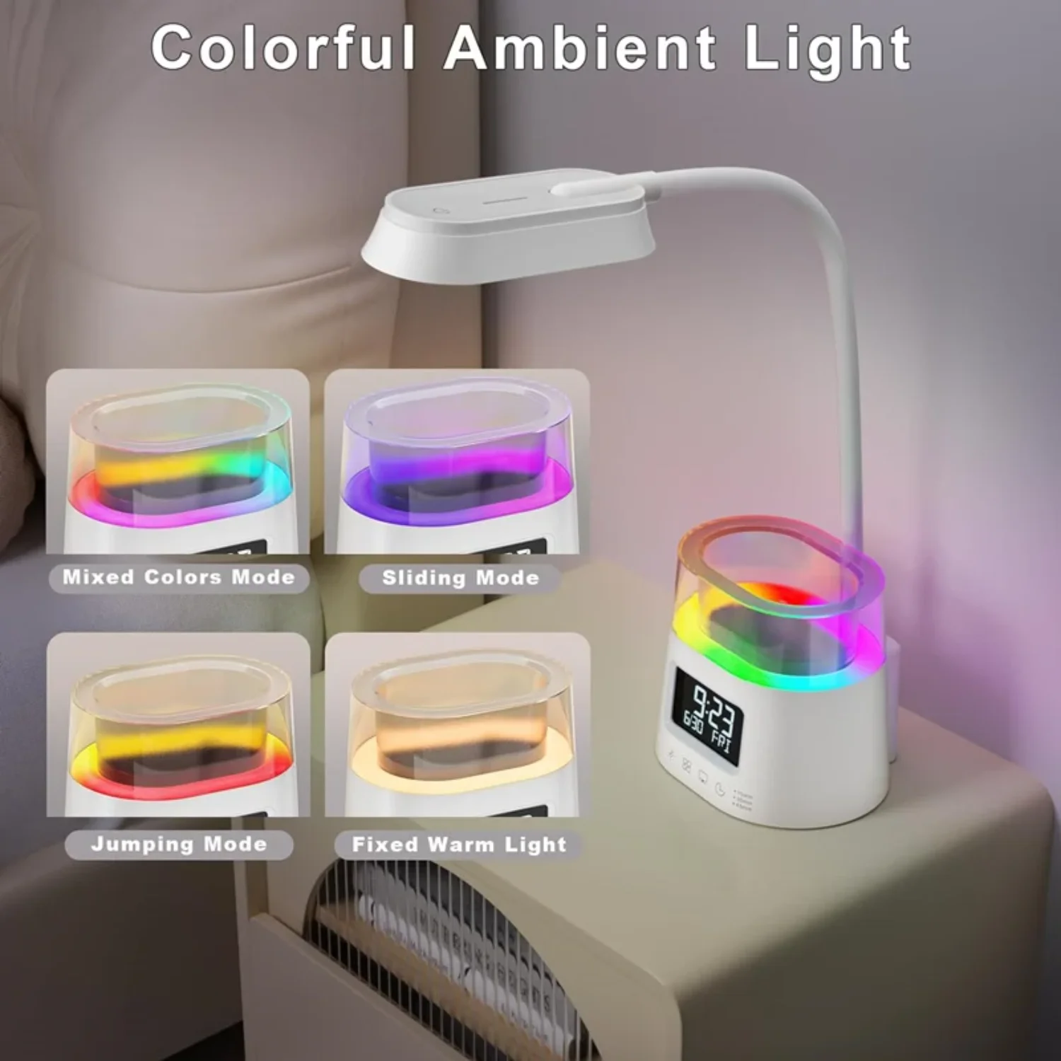Desk Lamps Table Light with Pen Holder, Colorful Atmosphere Night Light, Gooseneck Reading Lights, RGB Night Light Study Lamp
Desk Lamps Table Light with Pen Holder, Colorful Atmosphere Night Light, Gooseneck Reading Lights, RGB Night Light Study Lamp