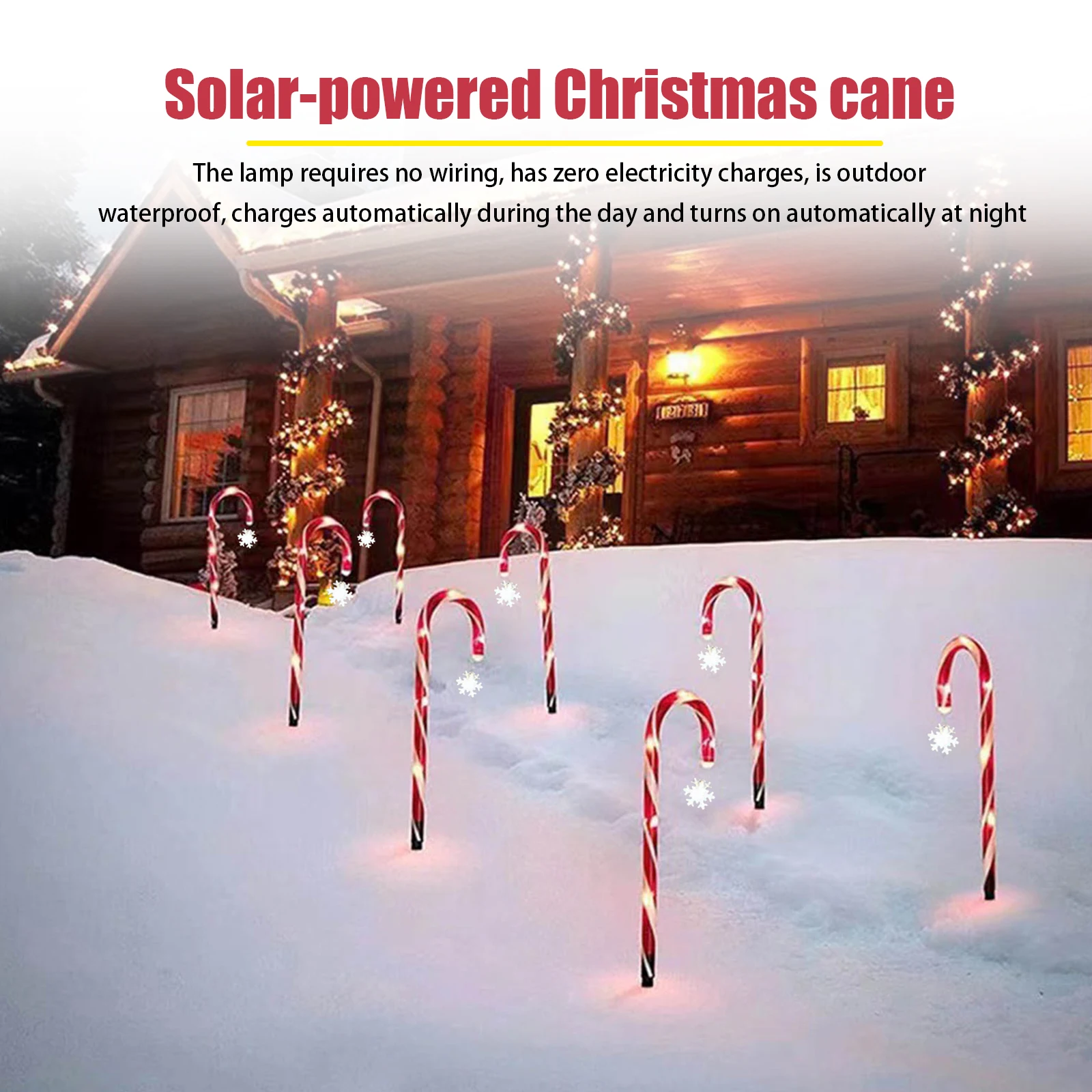 5PCS Solar Candy Cane Lights 8 Modes Solar Pathway Lights Christmas Candy Garden Lights for Garden Patio Lawn Or Yard Decoration
5PCS Solar Candy Cane Lights 8 Modes Solar Pathway Lights Christmas Candy Garden Lights for Garden Patio Lawn Or Yard Decoration