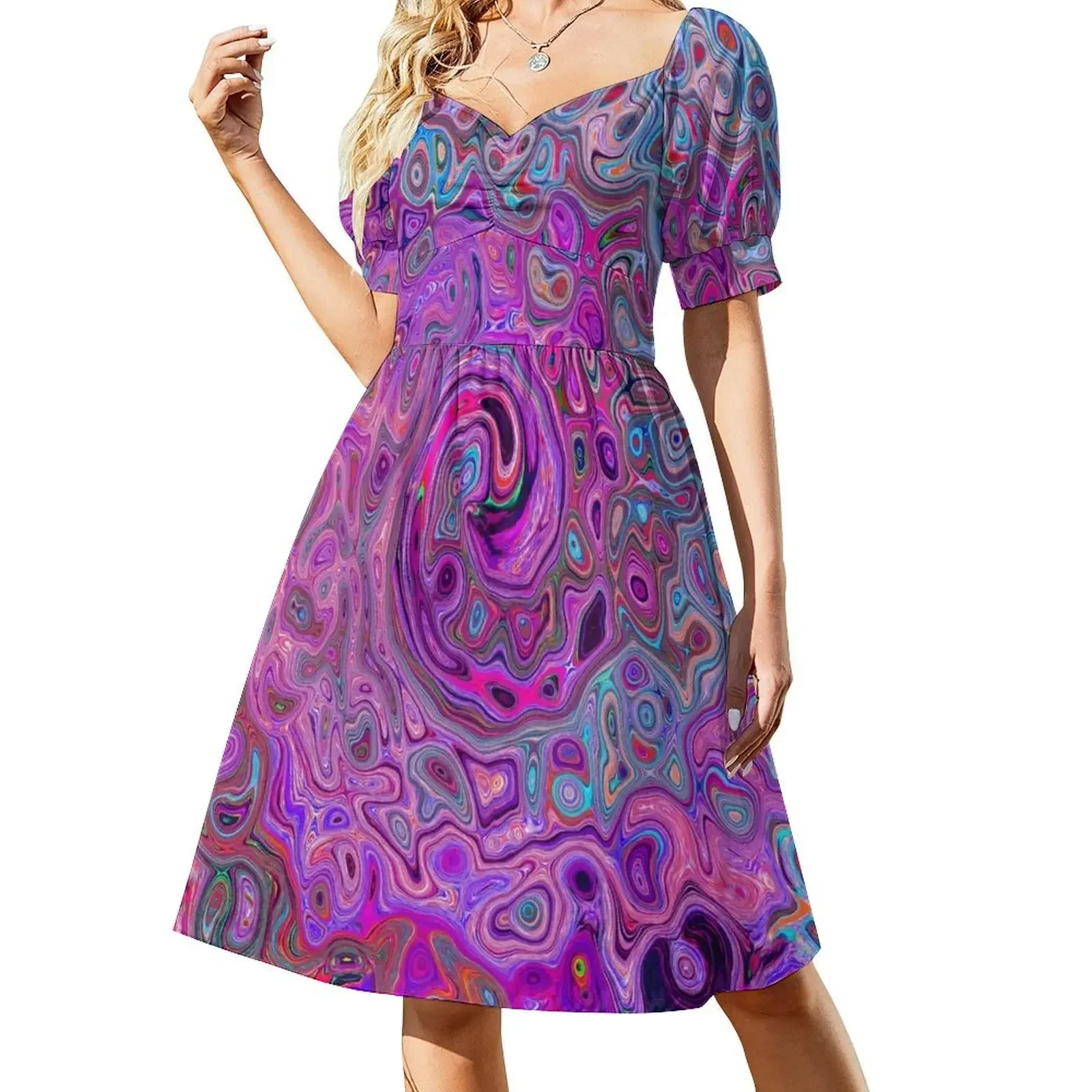 Purple, Blue and Red Abstract Retro Swirl Short-Sleeved Dress womens clothing Long dress Summer women's clothing Dress
Purple, Blue and Red Abstract Retro Swirl Short-Sleeved Dress womens clothing Long dress Summer women's clothing Dress