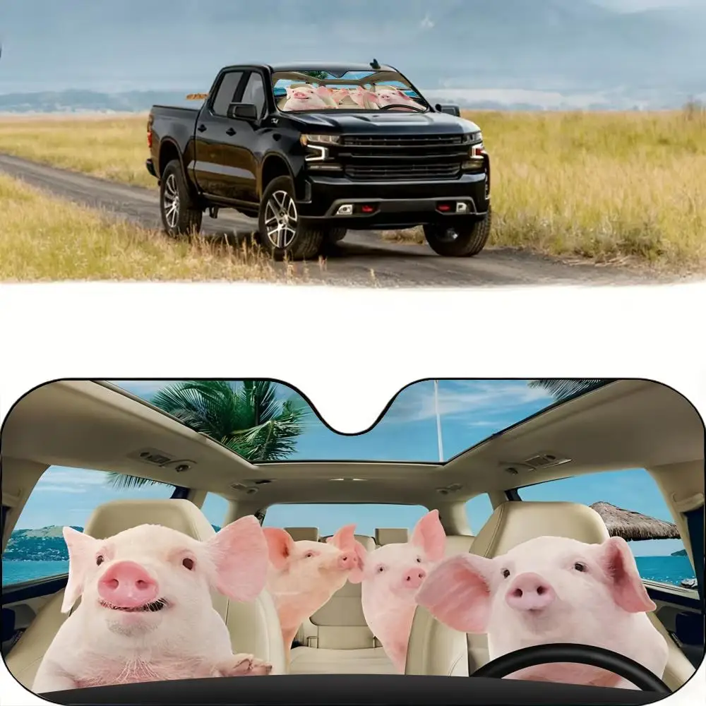 Funny Pig Sun Visor Reusable Aluminum Foil Windshield UV Protection Heat Insulation Cover Foldable Sun Visor Shade
Funny Pig Sun Visor Reusable Aluminum Foil Windshield UV Protection Heat Insulation Cover Foldable Sun Visor Shade