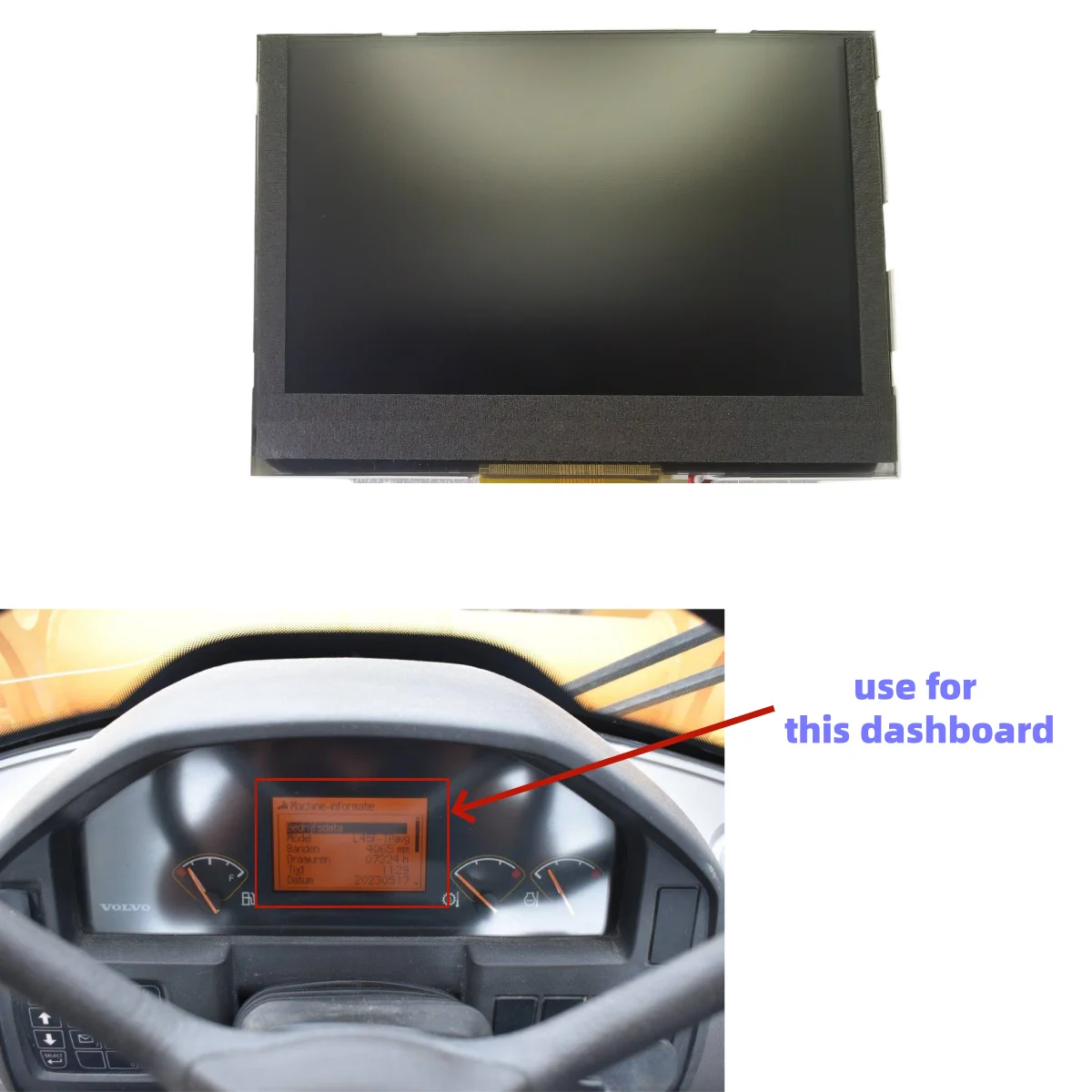 Original LCD Display for Volvo L45F L180G L220G Wheel Loader Instrument Cluster 11383500
Original LCD Display for Volvo L45F L180G L220G Wheel Loader Instrument Cluster 11383500