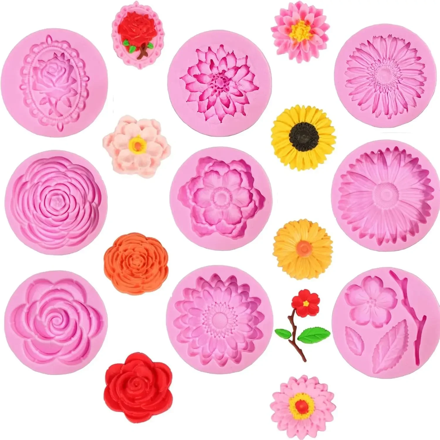 VERIDIAN 9 Pcs Flowers Silicone Molds for Cupcake Dessert Chocolate Jelly Cookie Decor, Fondant, Pastry, Chocolate Candy Making
VERIDIAN 9 Pcs Flowers Silicone Molds for Cupcake Dessert Chocolate Jelly Cookie Decor, Fondant, Pastry, Chocolate Candy Making