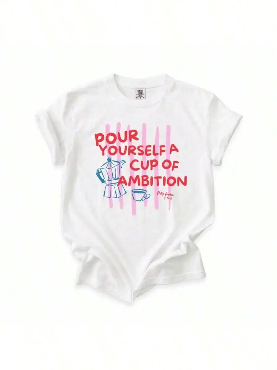 Pour Yourself A Cup Of Ambition Coffee Graphic Tee Moka Pot Design Women Summer T-Shirt
Pour Yourself A Cup Of Ambition Coffee Graphic Tee Moka Pot Design Women Summer T-Shirt