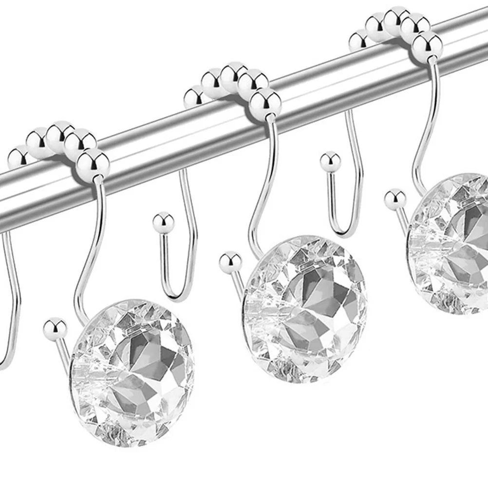 Shower Curtain Hooks Decorative Metal Bathroom Iron Easy Install Remove Smooth Surface Polished Functional Home Modern Design
Shower Curtain Hooks Decorative Metal Bathroom Iron Easy Install Remove Smooth Surface Polished Functional Home Modern Design