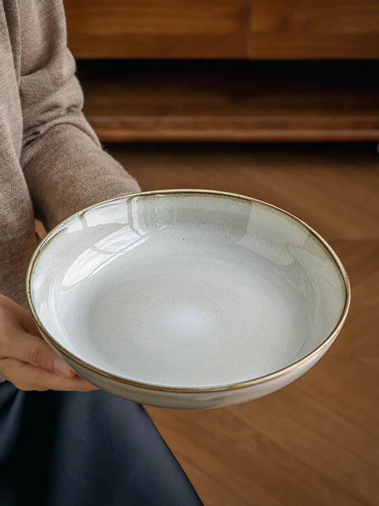 9 Inch Irregular Deep Plate Simple Ceramic Salad Bowl Large Dish
9 Inch Irregular Deep Plate Simple Ceramic Salad Bowl Large Dish