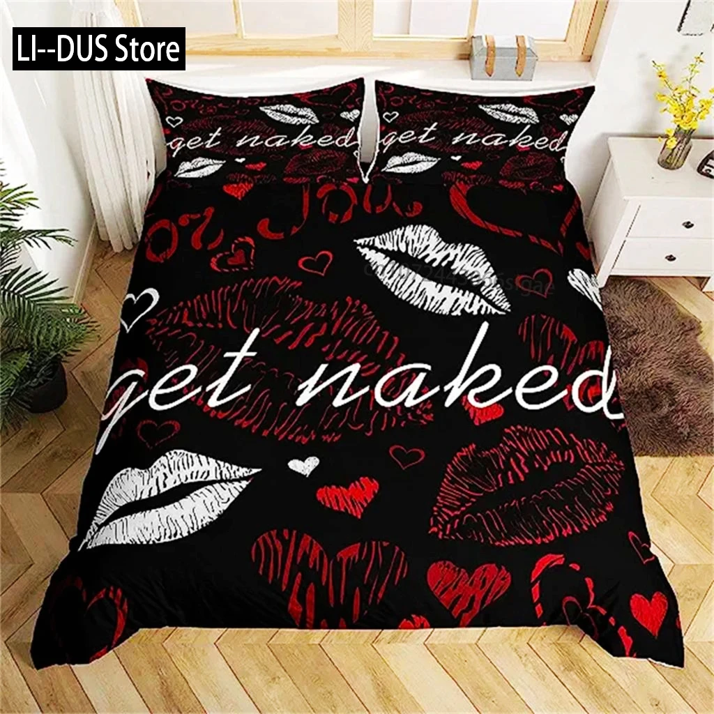 Mr & Mrs Black Red Creative Duvet Cover Love Man Mustache Woman Lip Romance Comforter Cover Funny White Love Couple Valentine
Mr & Mrs Black Red Creative Duvet Cover Love Man Mustache Woman Lip Romance Comforter Cover Funny White Love Couple Valentine