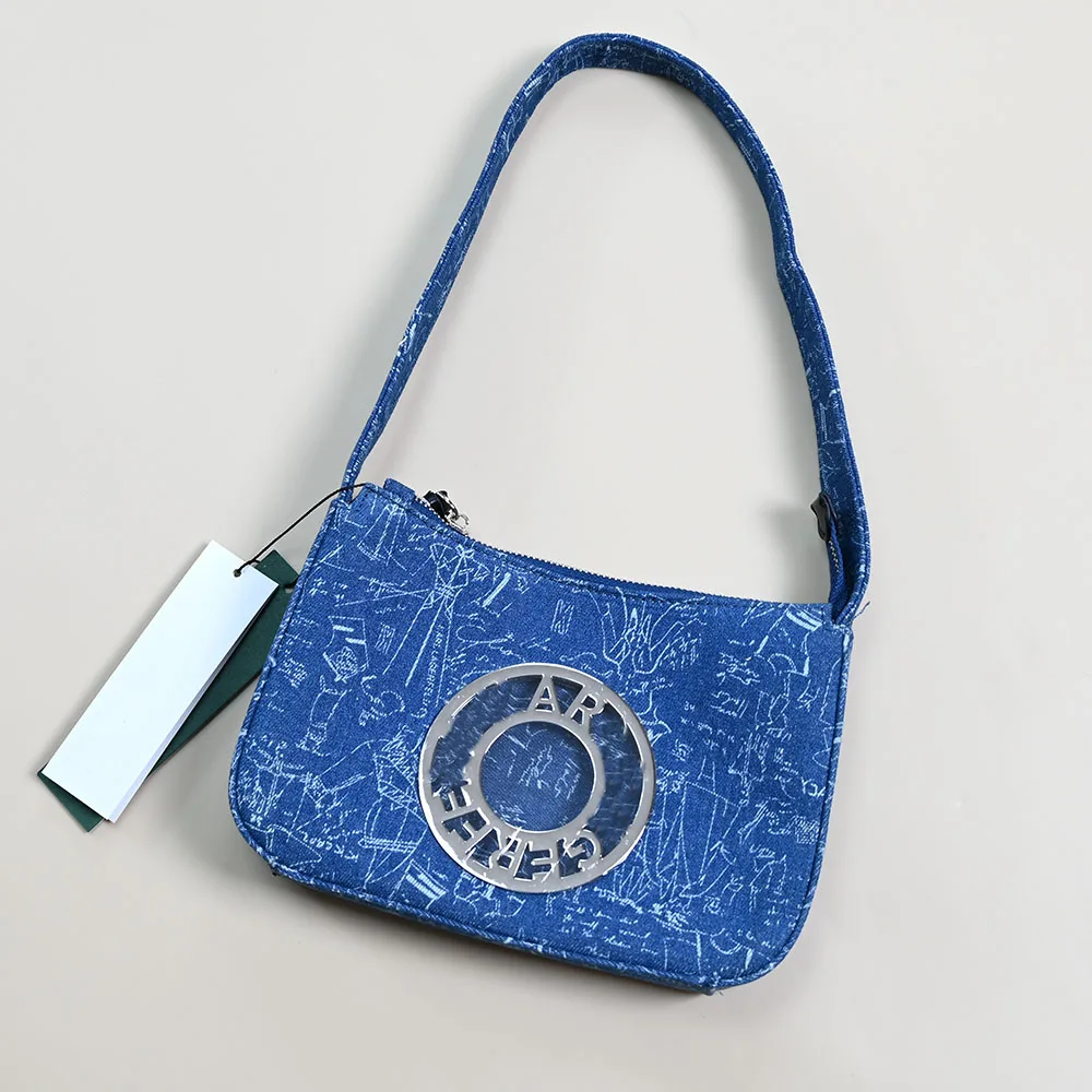 New Ladies Handbag Denim Fabric Metal Letter Single Shoulder Bag Crossbody Bag Stylish Underarm Bag for Young Women
New Ladies Handbag Denim Fabric Metal Letter Single Shoulder Bag Crossbody Bag Stylish Underarm Bag for Young Women