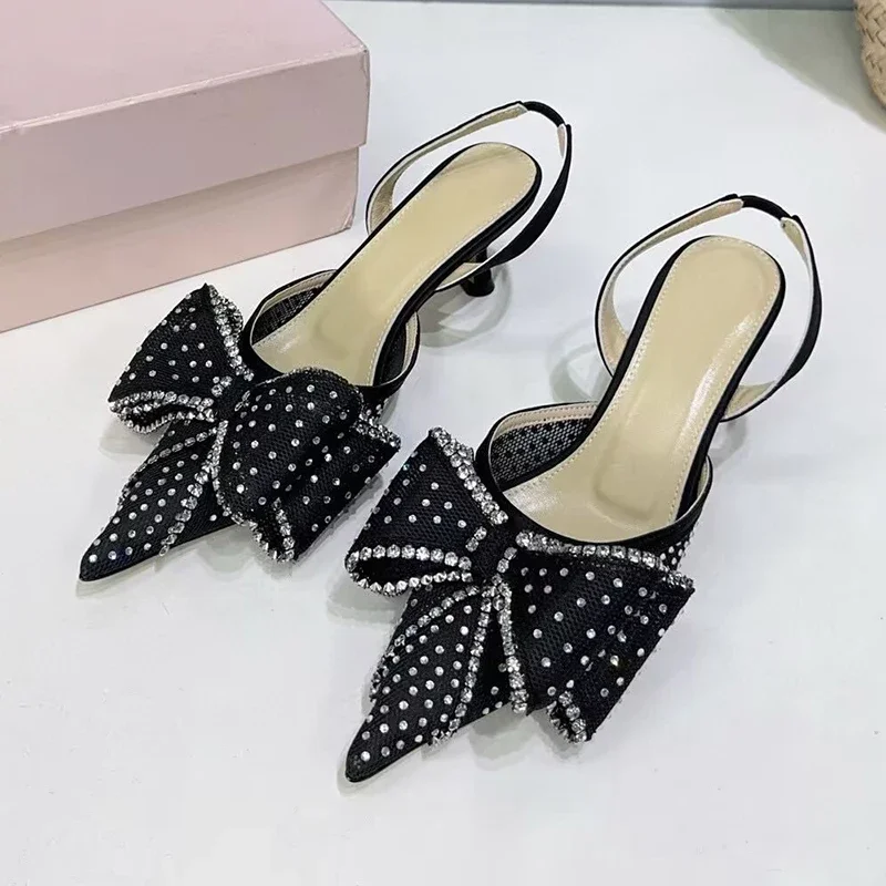 Pointed Toe Closed Toe High Heel Sandals Women's Lace Butterfly-knot Rhinestone Decor Sexy Sandals Summer Party Dress Shoes
Pointed Toe Closed Toe High Heel Sandals Women's Lace Butterfly-knot Rhinestone Decor Sexy Sandals Summer Party Dress Shoes