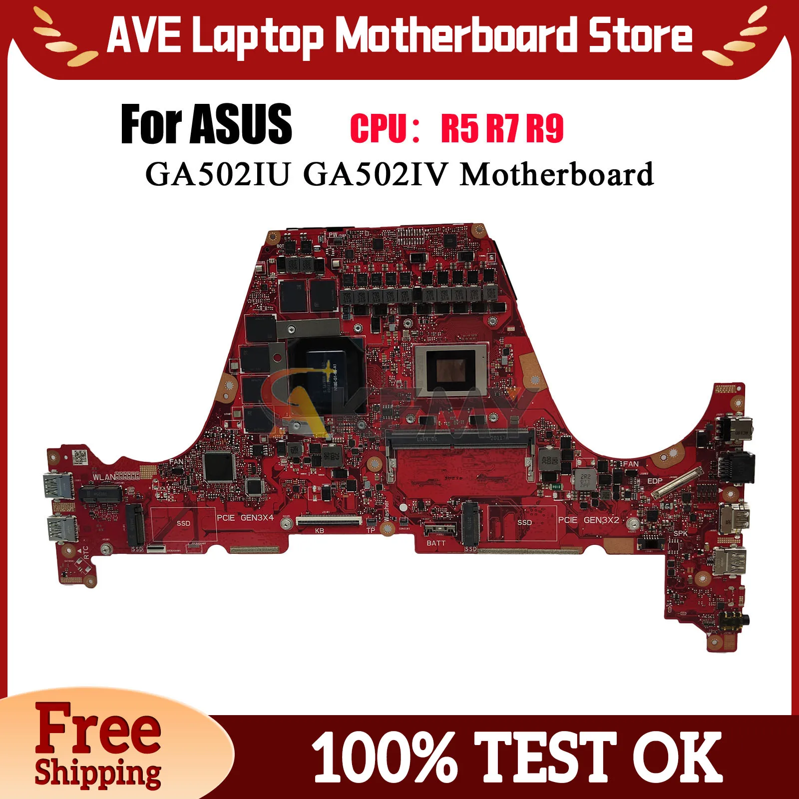 GA502IU Laptop Motherboard For ASUS ROG Zephyrus G15 GA502I GA502IV GA502IU Notebook Mainboard With R5 R7 R9 CPU 118% tests OK
GA502IU Laptop Motherboard For ASUS ROG Zephyrus G15 GA502I GA502IV GA502IU Notebook Mainboard With R5 R7 R9 CPU 118% tests OK