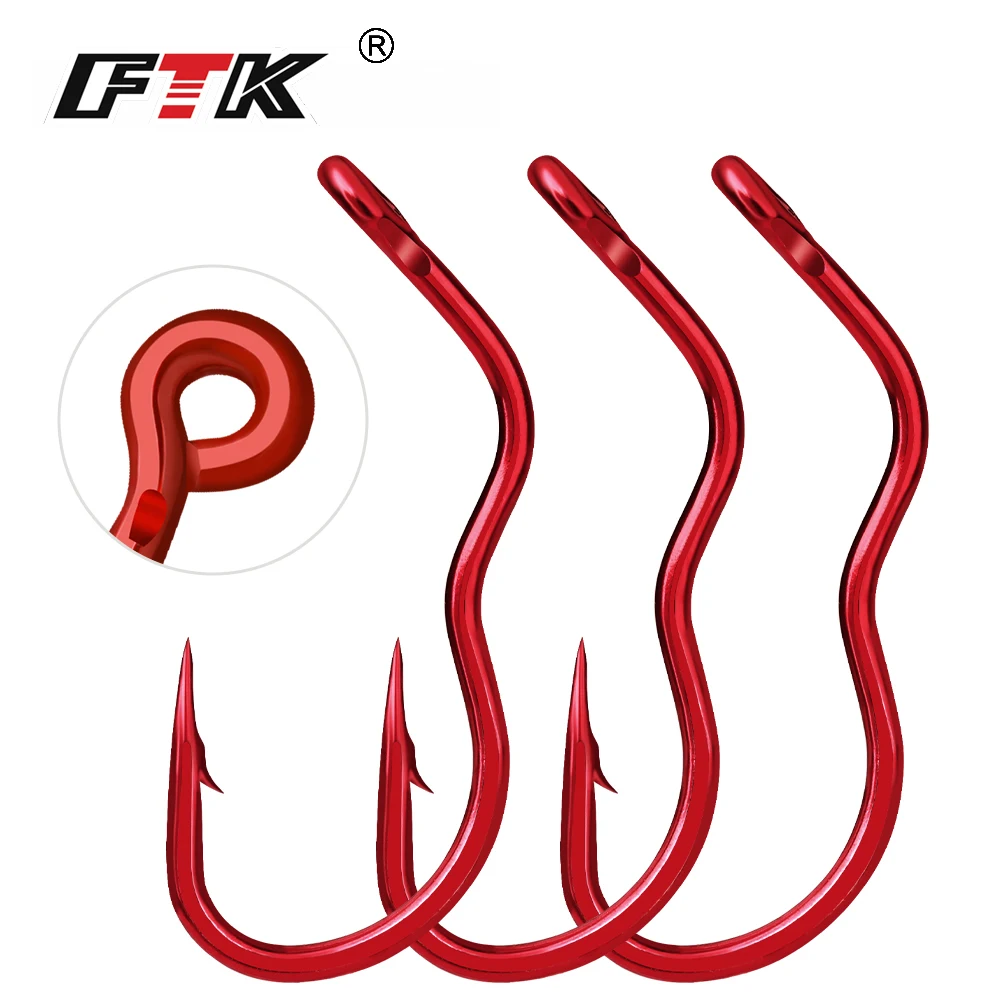 FTK 120-600Pcs Red High Carbon Steel Fishing Hook Sharp Barbed Fishing Hook Automatic Flip Fishhook for Carp Fishing Accessories
FTK 120-600Pcs Red High Carbon Steel Fishing Hook Sharp Barbed Fishing Hook Automatic Flip Fishhook for Carp Fishing Accessories