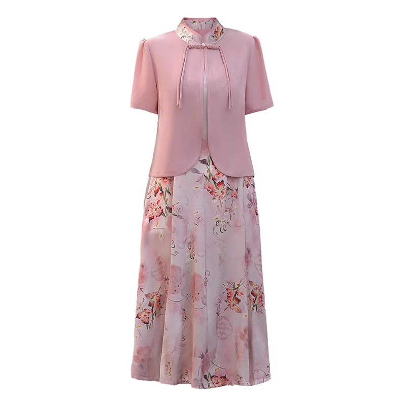 Vintage Elegant Party Evening Dress Retro for 40 Year Ladies Summer Floral Chiffon Chic Luxury Two Piece Set Dress
Vintage Elegant Party Evening Dress Retro for 40 Year Ladies Summer Floral Chiffon Chic Luxury Two Piece Set Dress