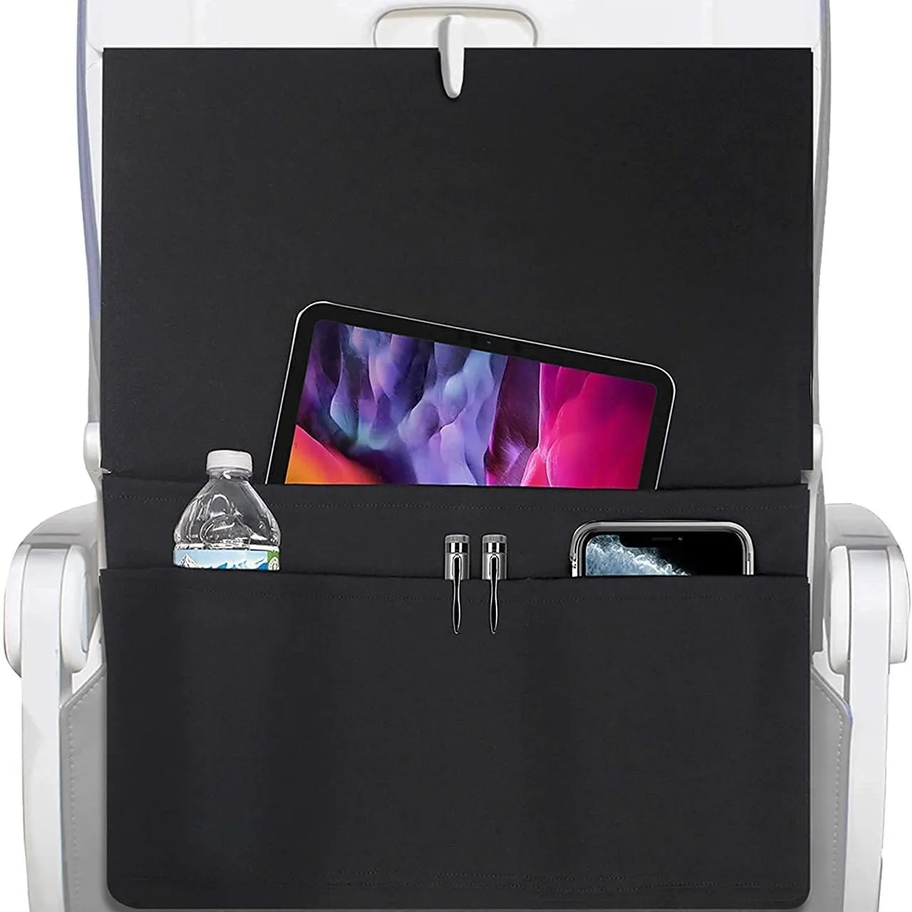 Airplane Tray Table Cover with Pocket Organizer | Seat Back Organizer & Storage for Personal Items | Travel Accessories | Clean
Airplane Tray Table Cover with Pocket Organizer | Seat Back Organizer & Storage for Personal Items | Travel Accessories | Clean
