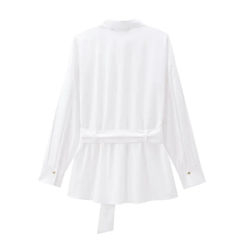 Women's clothing 2025 spring new product with belt slim and thin poplin long-sleeved shirt women's white shirt
Women's clothing 2025 spring new product with belt slim and thin poplin long-sleeved shirt women's white shirt