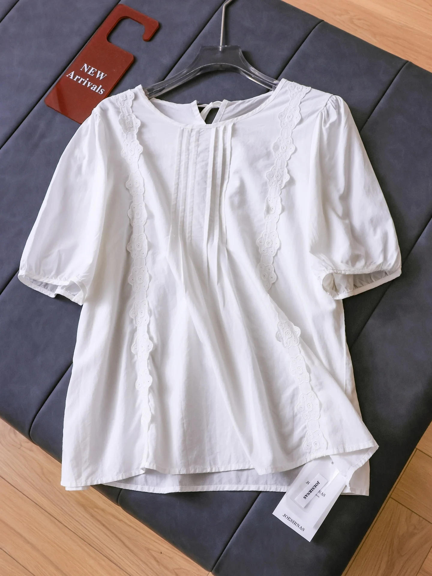 Pure Cotton Lace Trim Accordion Pleat round Neck Short Sleeve Women's Shirt Summer 2026 New Style Casual Loose Fit Breathable
Pure Cotton Lace Trim Accordion Pleat round Neck Short Sleeve Women's Shirt Summer 2026 New Style Casual Loose Fit Breathable