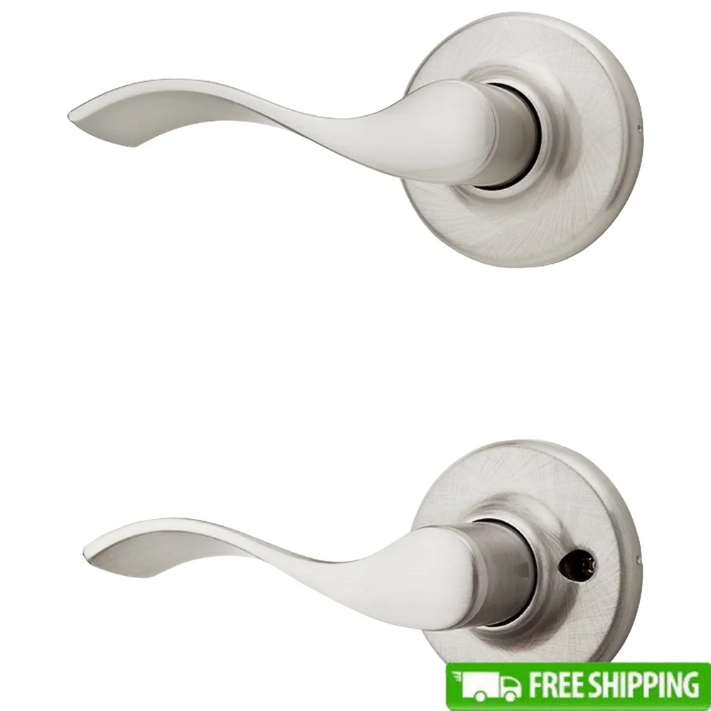 Interior Passage Lever Doorknob Satin Nickel Easy Install Non-Locking Adjustable Faceplates Hallway Closet Doors 92001-528
Interior Passage Lever Doorknob Satin Nickel Easy Install Non-Locking Adjustable Faceplates Hallway Closet Doors 92001-528