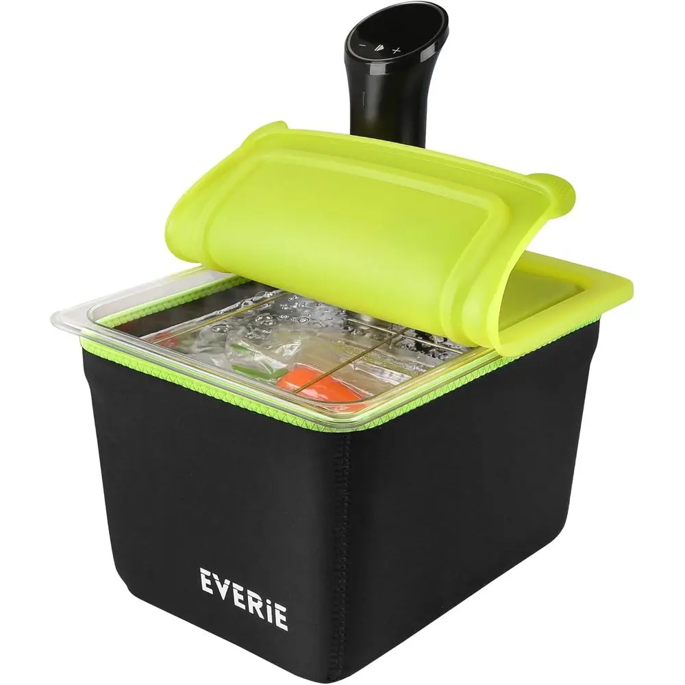 12-Quart Sous Vide Kit with Collapsible Lid, Divider Rack, and Insulating Sleeve for Long Cooking Sessions
12-Quart Sous Vide Kit with Collapsible Lid, Divider Rack, and Insulating Sleeve for Long Cooking Sessions